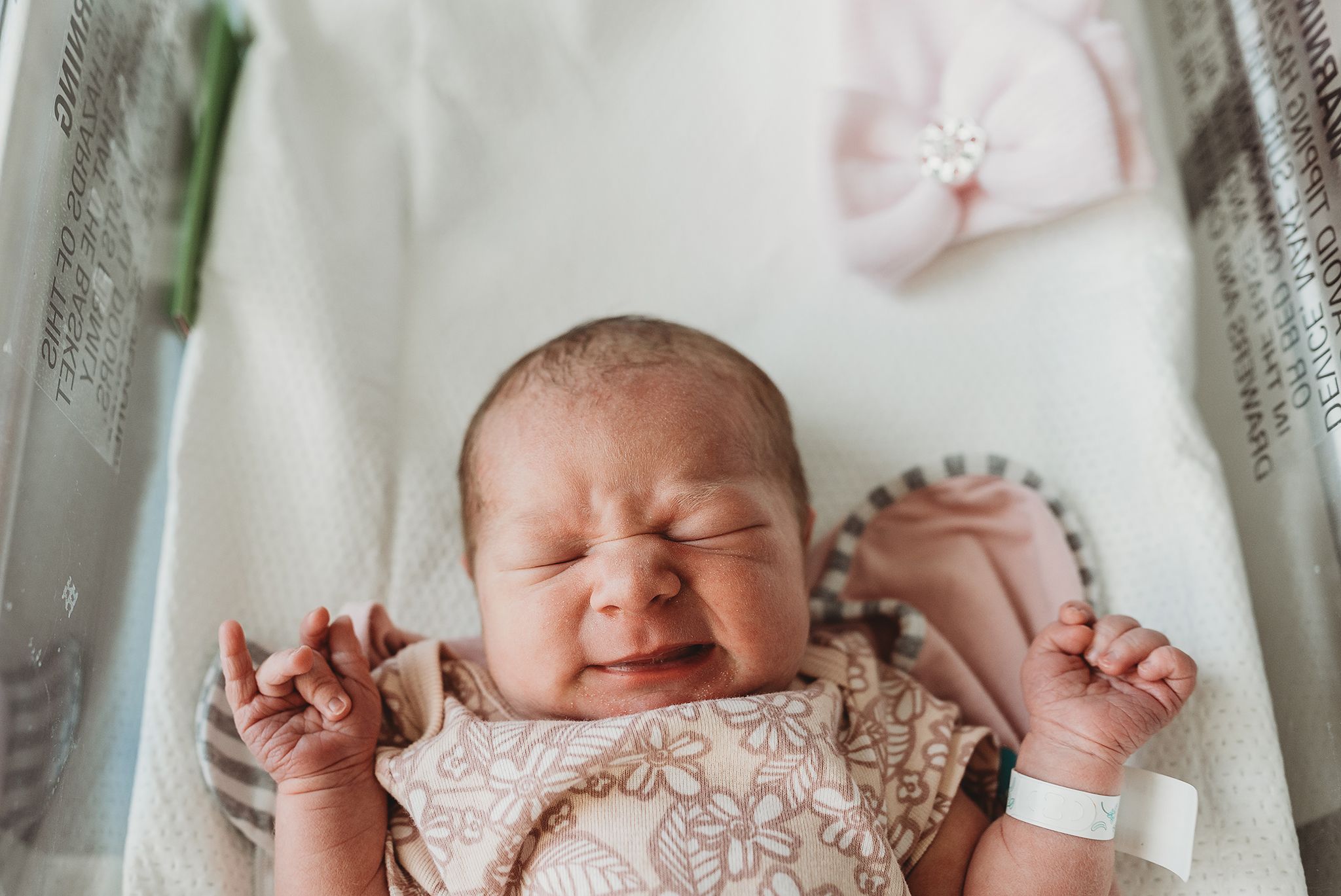 newborn baby asleep at her fresh 48 session