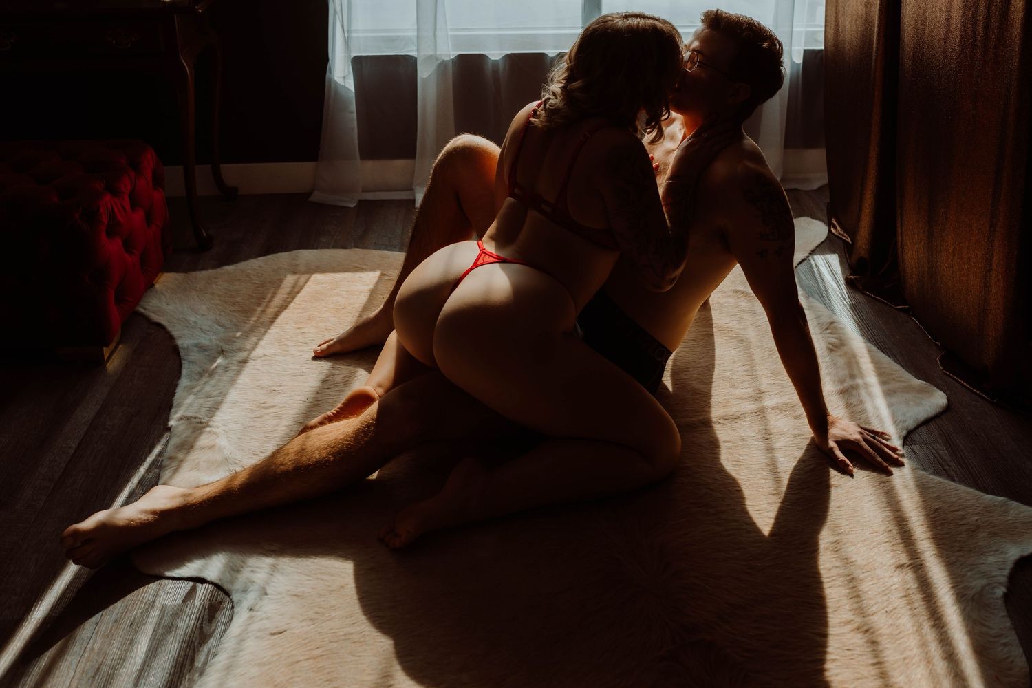 Couples boudoir photoshoot Wisconsin are so beautiful and fun with Boudoir by KJ Photography