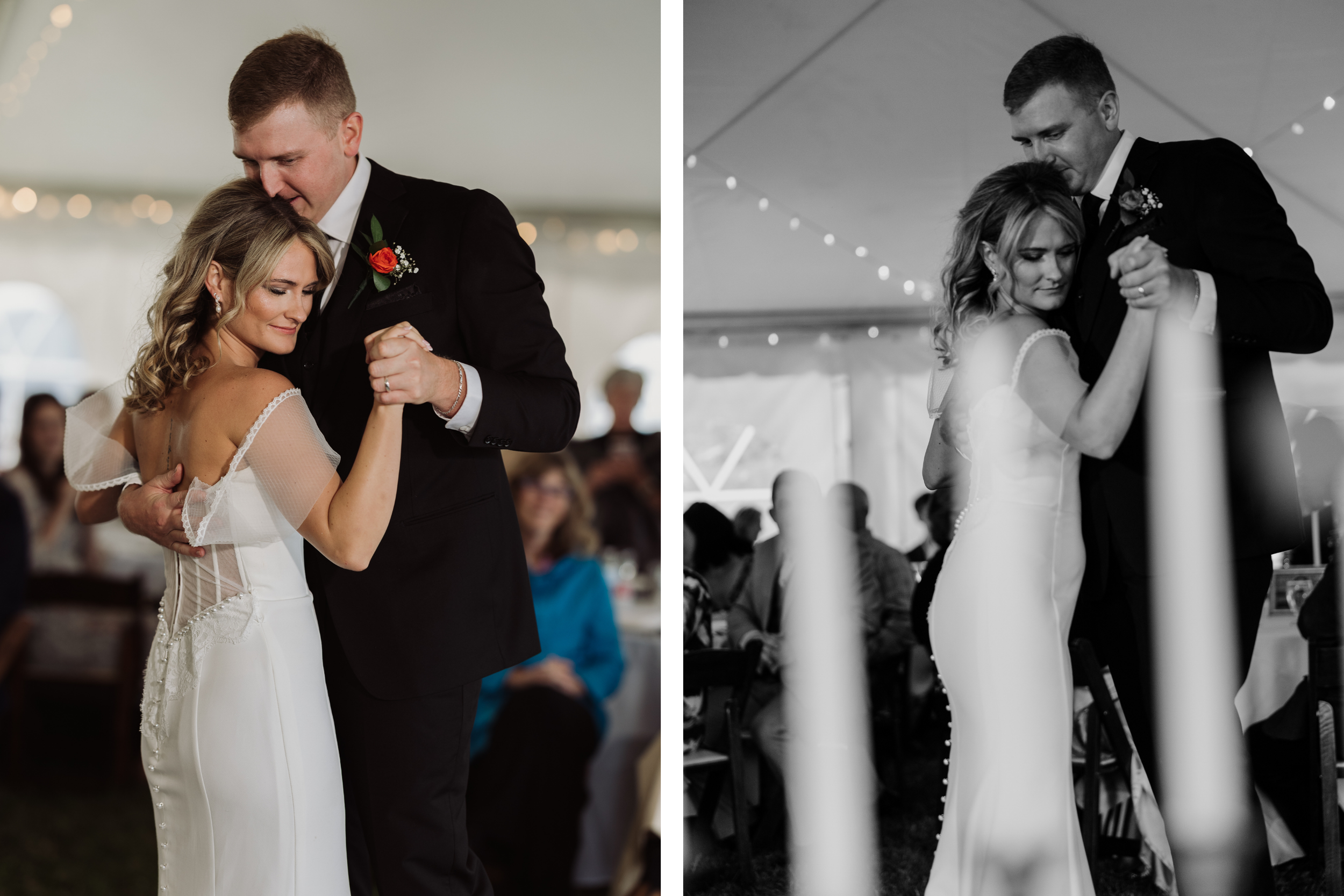 Intimate moment shared between bride and groom at Fingerlakes Wedding, NY
