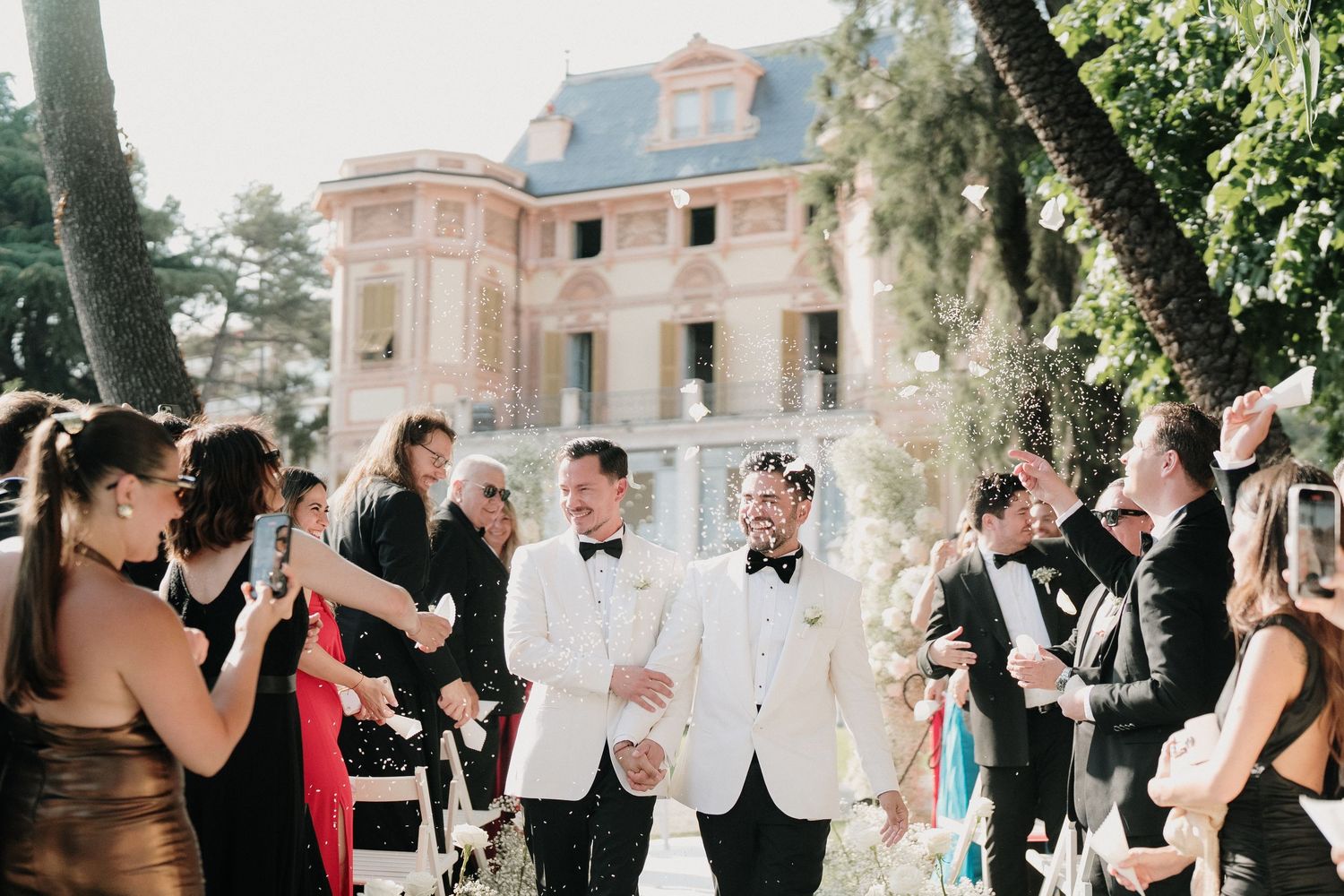 Wedding ceremony at Villa Nobel, a wedding venue in Italian Riviera