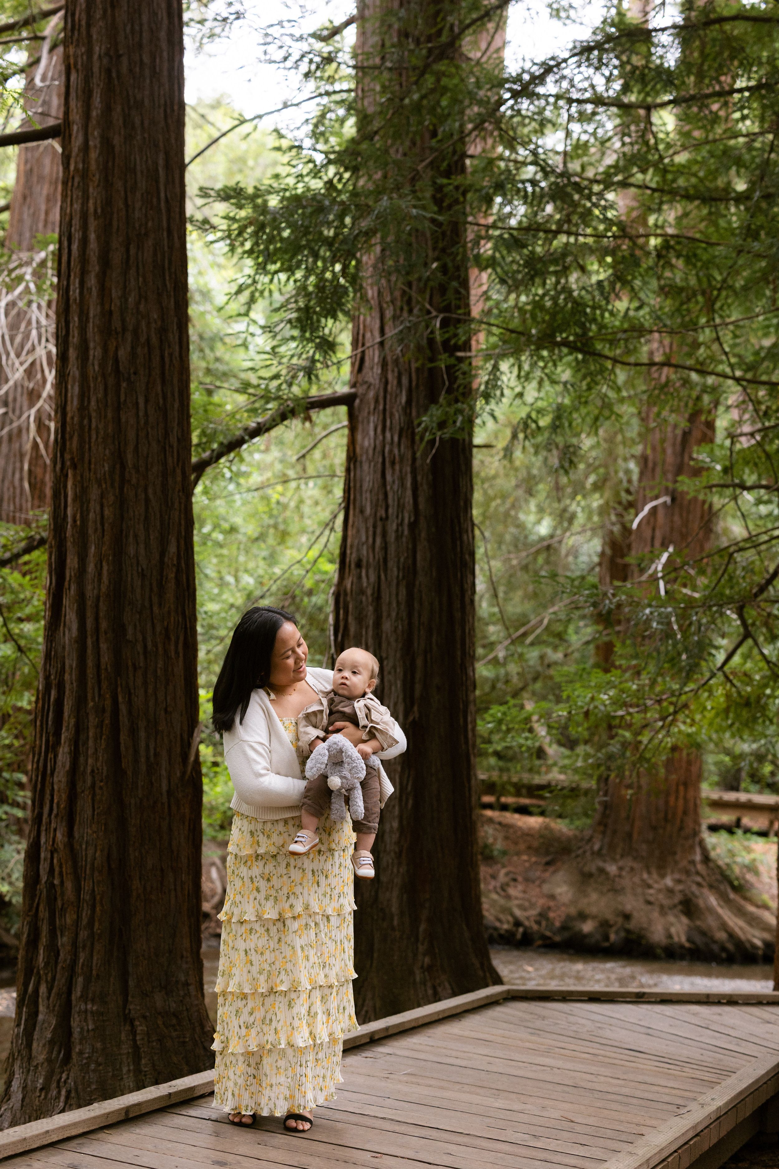 Mother son photos in Redwoods