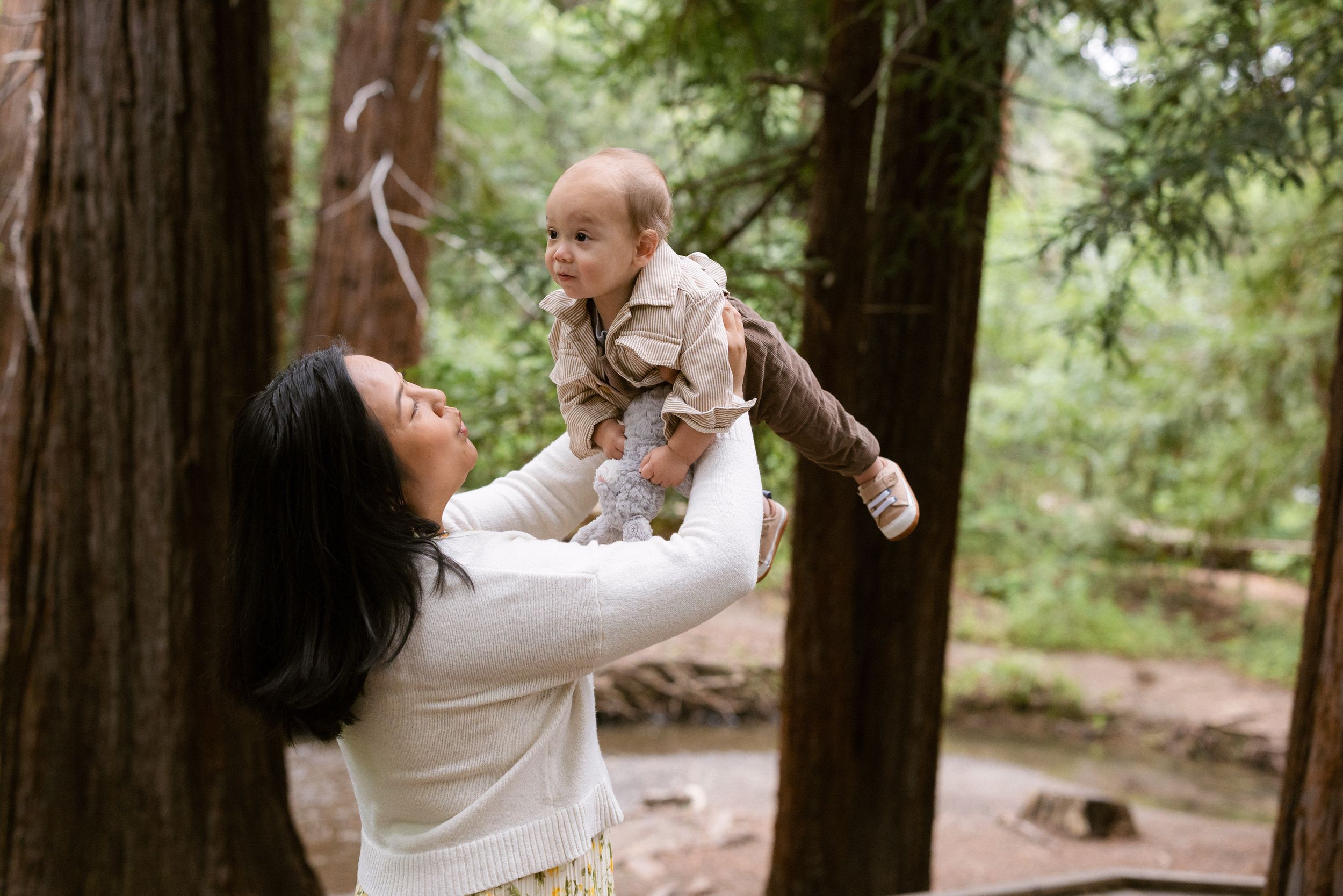 Mother son photos in Redwoods