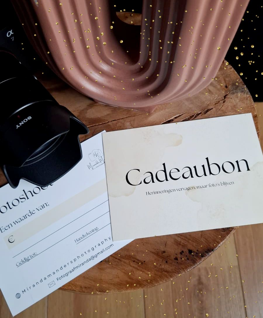 Cadeaubon tekoop bij mirandamandersfotografie