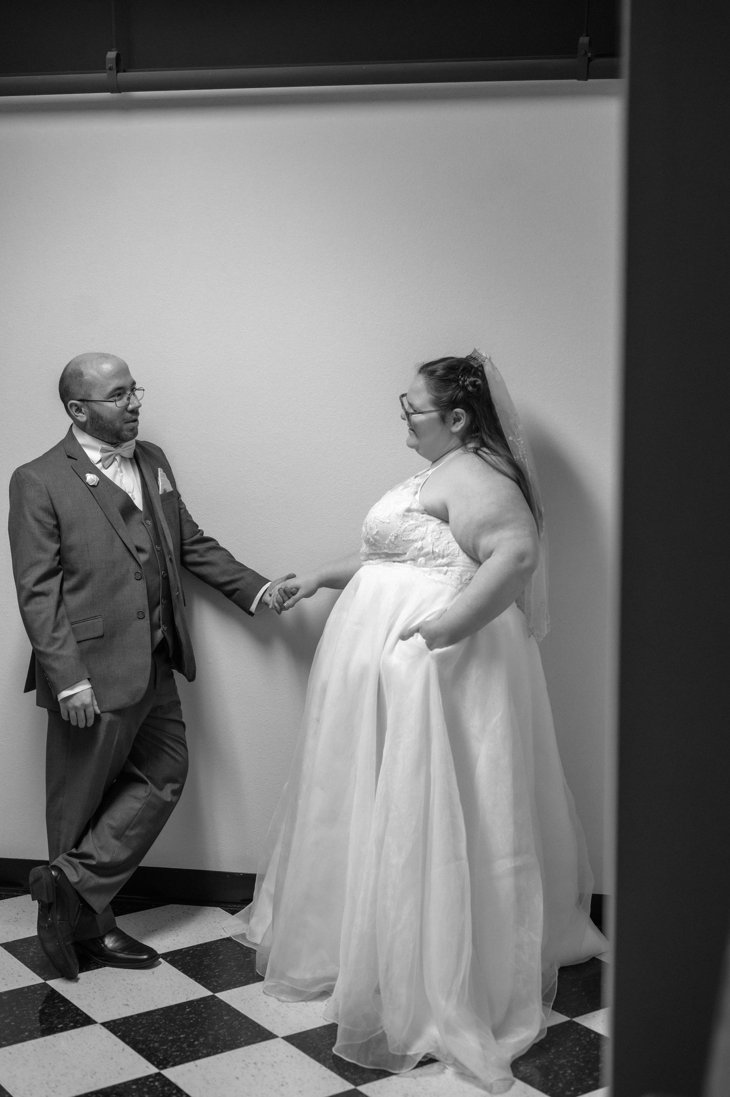 Romantic bridal couple portrait captured at a Wisconsin wedding.