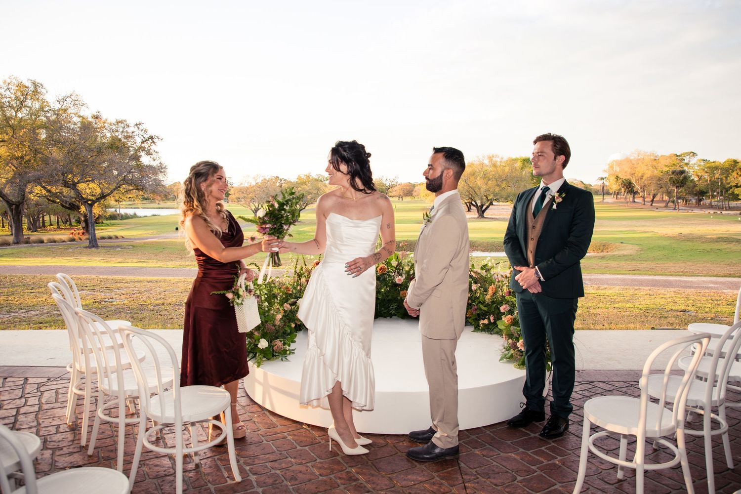 editorial style wedding photography on a golf course in Tampa, Dunedin, Clearwater, St Pete, Naples, West Palm, Florida, and Scotland