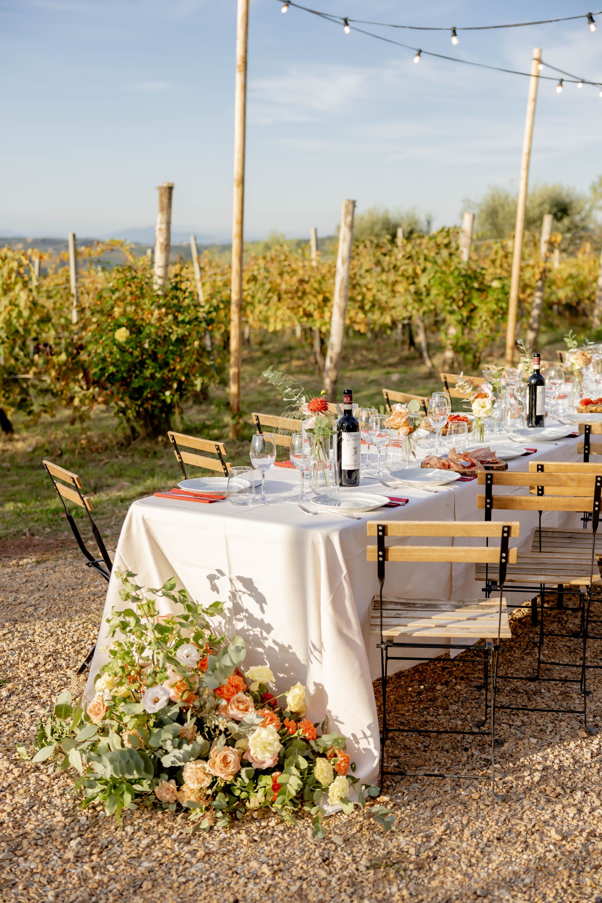 Destination Photography - Tuscan Vineyard Dinner in Italy at Quercia Al Poggio