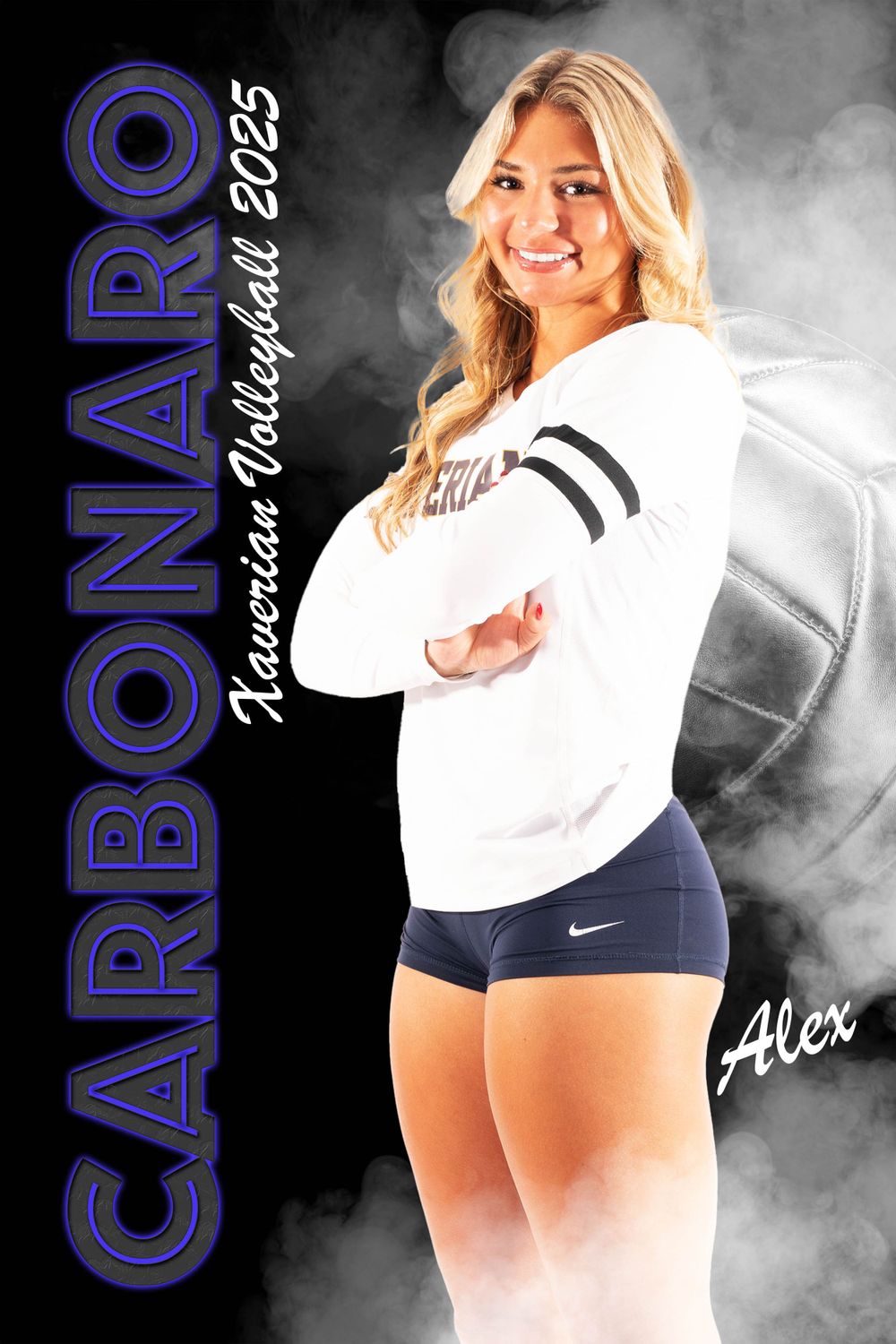 Sports Banner design and printing for Xaverian High School Girls Varsity Volleyball Team in Brooklyn, New York.
