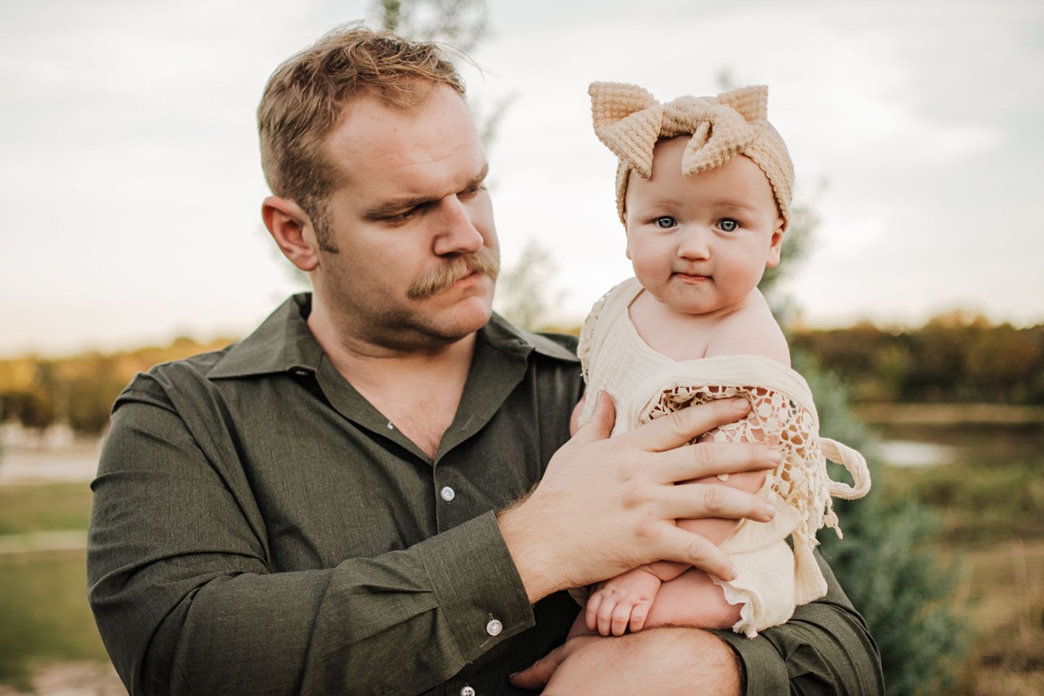 Dfw Tree Farm Sweet family interactions captured in a sequence of outdoor portrait photographs.
