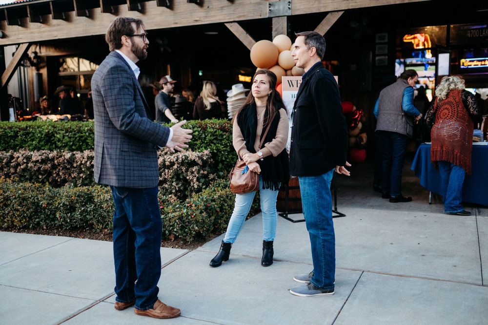 Guests networking during charity event in The Woodlands