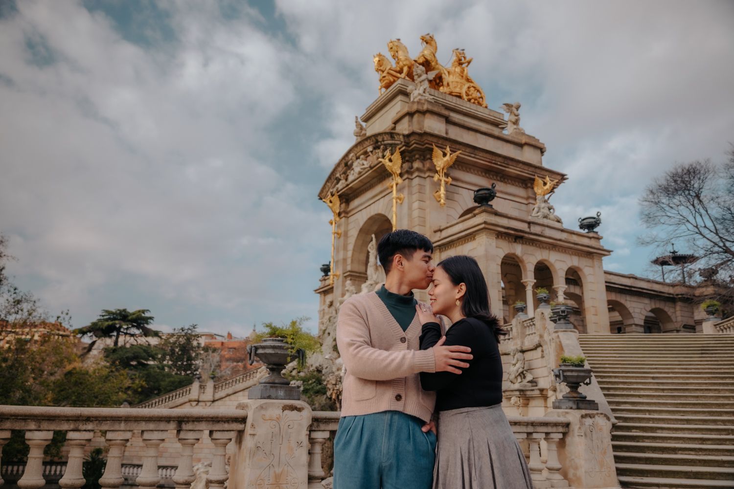 Joyful laughter colorful Casa Vicens terrace Engagement photoshoot Barcelona BarcelonaLoversPH