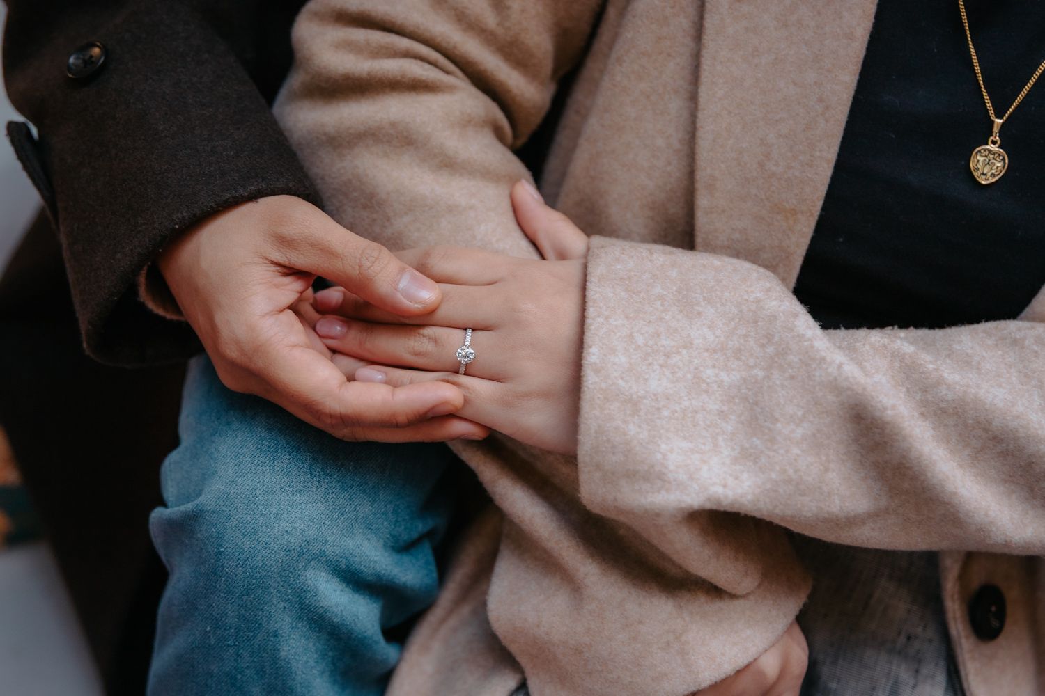 Tender embrace Sagrada Familia sunrise Engagement photoshoot Barcelona BarcelonaLoversPH