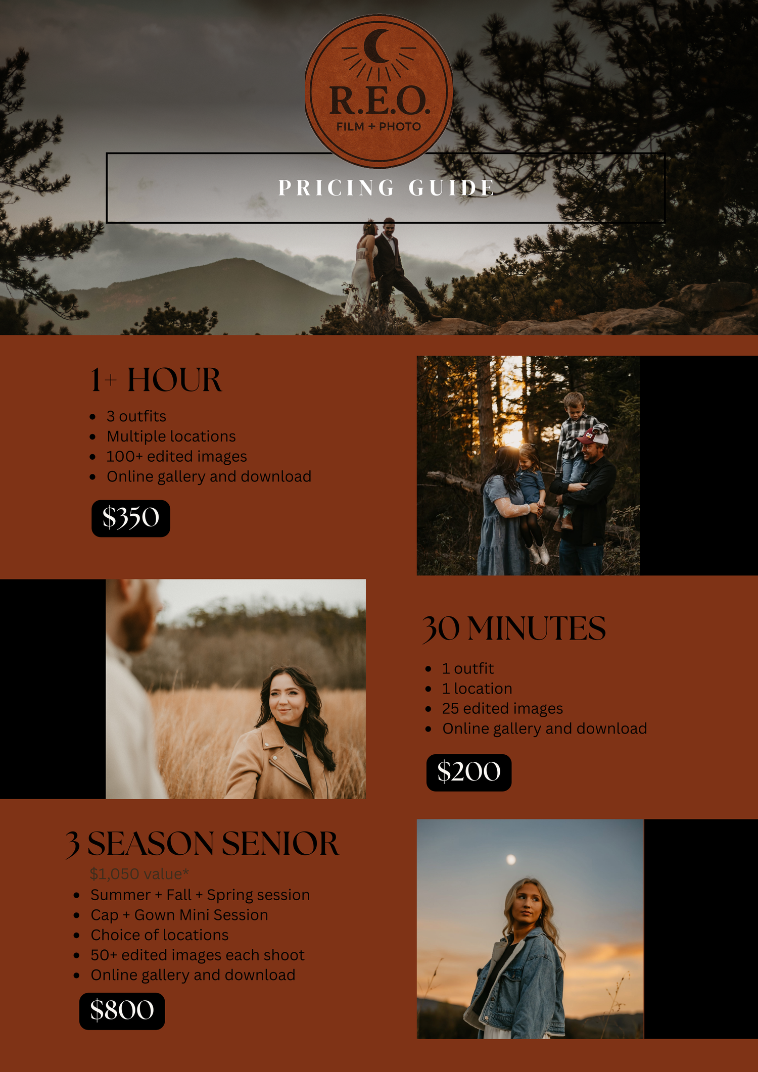 Pricing guide REO Film + Photo