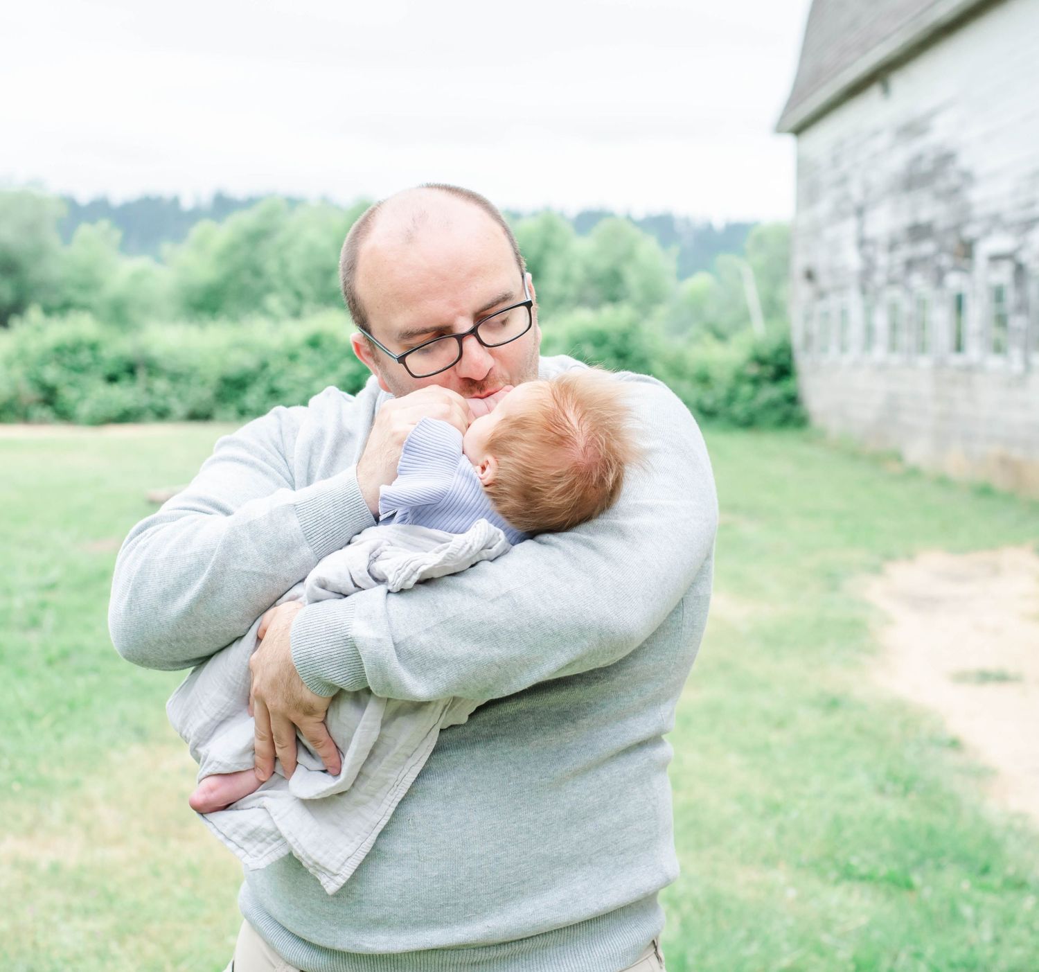 Outdoor photography series with rustic barn backdrop and natural lighting.