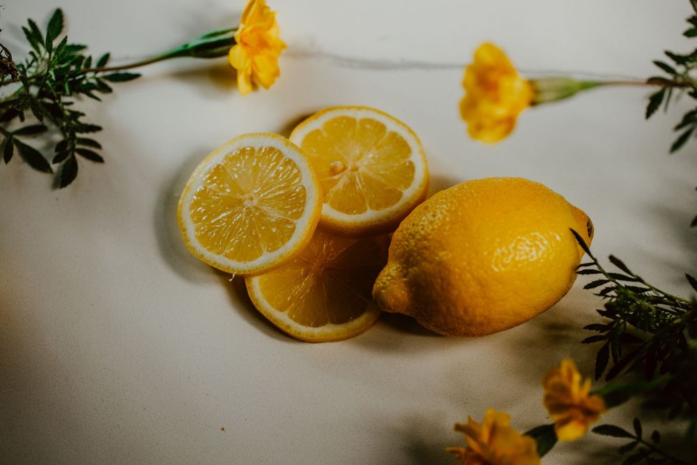 Lemon mint water; test product styled photoshoot