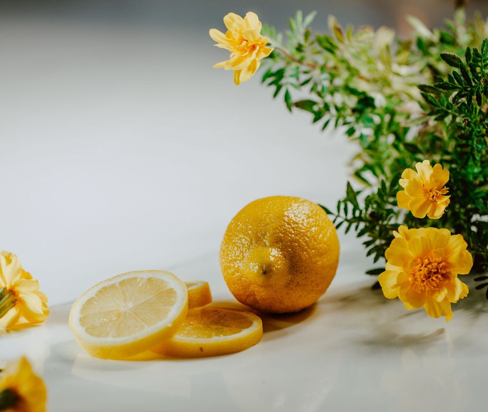 Lemon mint water; test product styled photoshoot
