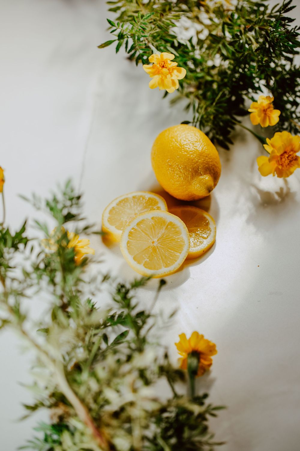 Lemon mint water; test product styled photoshoot