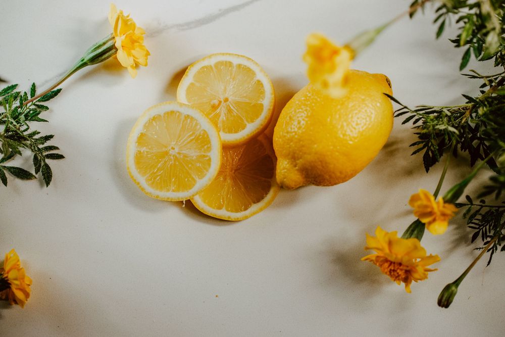Lemon mint water; test product styled photoshoot
