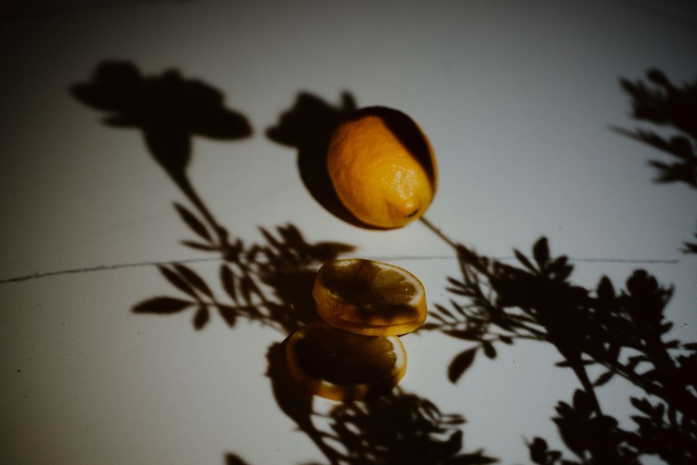 Lemon mint water; test product styled photoshoot