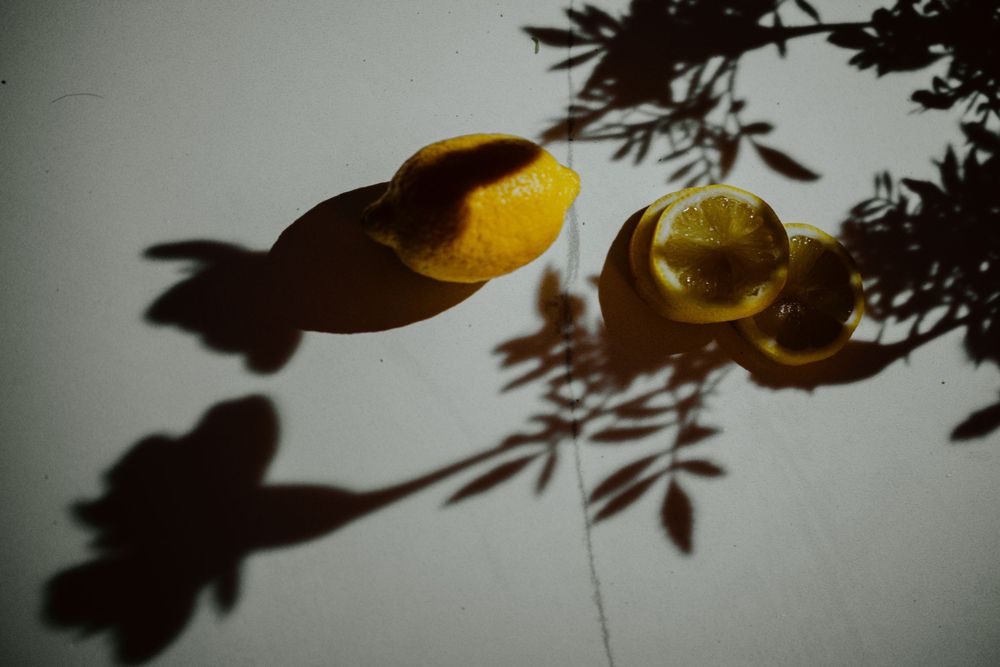 Lemon mint water; test product styled photoshoot