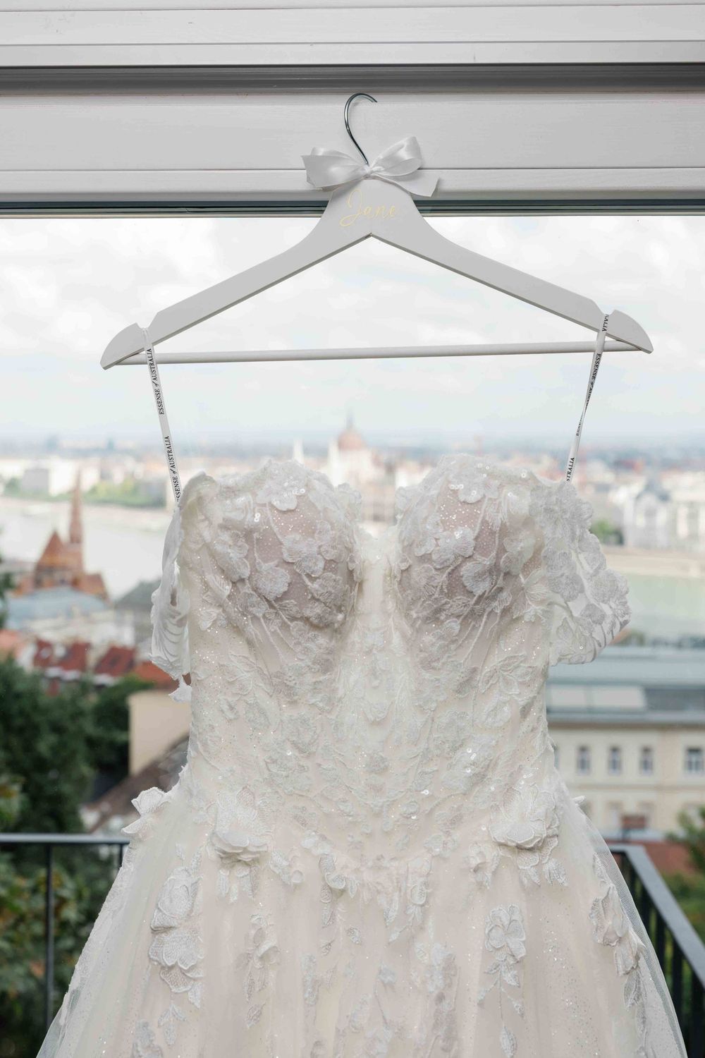 Wedding dress Wedding gown Budapest view Aranybástya