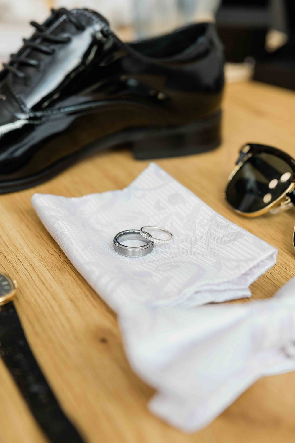 Groom details wedding rings