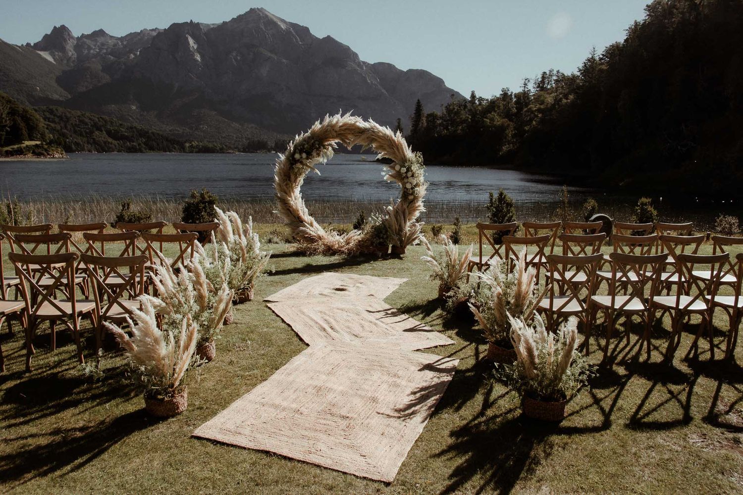 Adventurous elopement session at Cerro Lopez summit. Intimate marriage ceremony overlooking the glacial lakes of Argentina