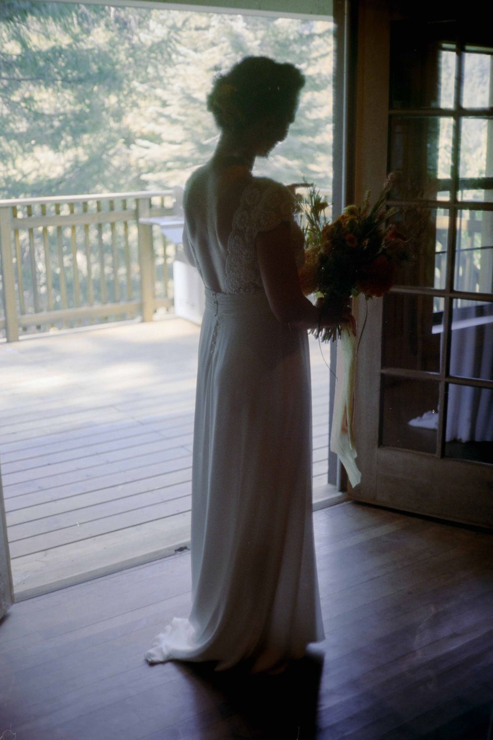 Candid Black and White Wedding Photography on 35mm Film in Sierra County, California