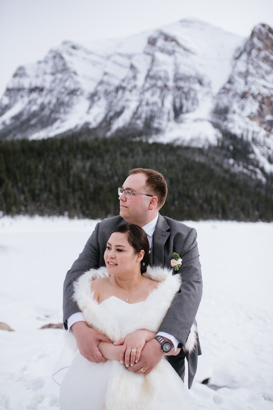 Lake Louise winter wedding
