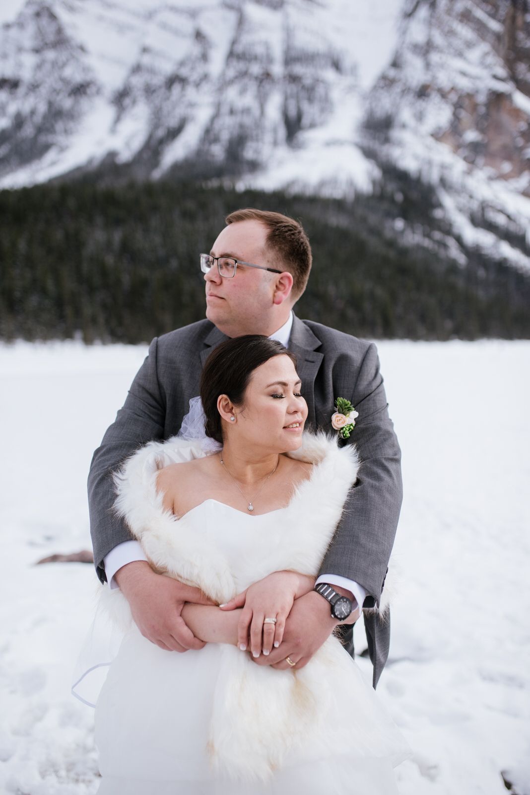 Lake Louise winter wedding