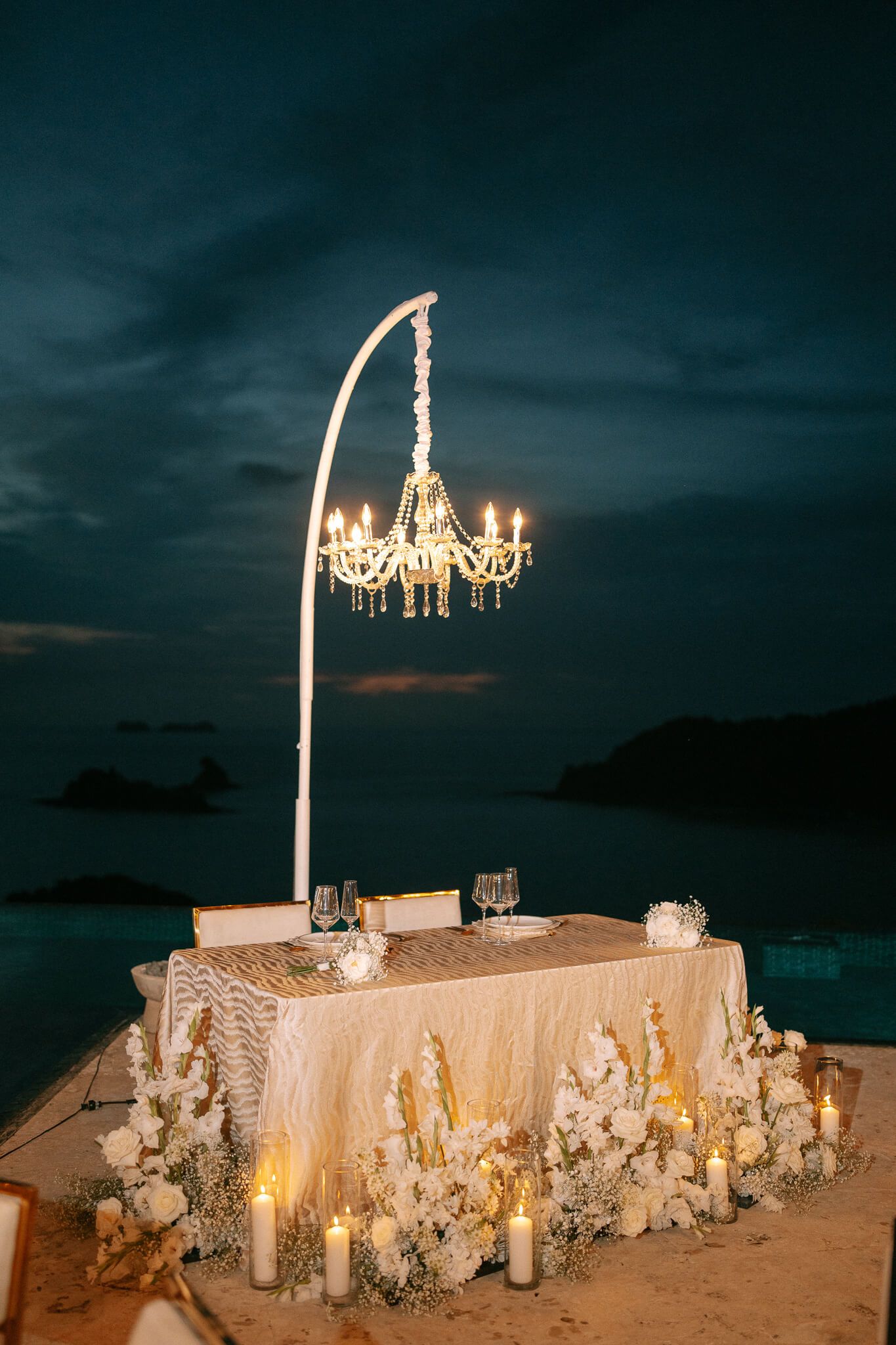 wedding reception setup in guanacaste