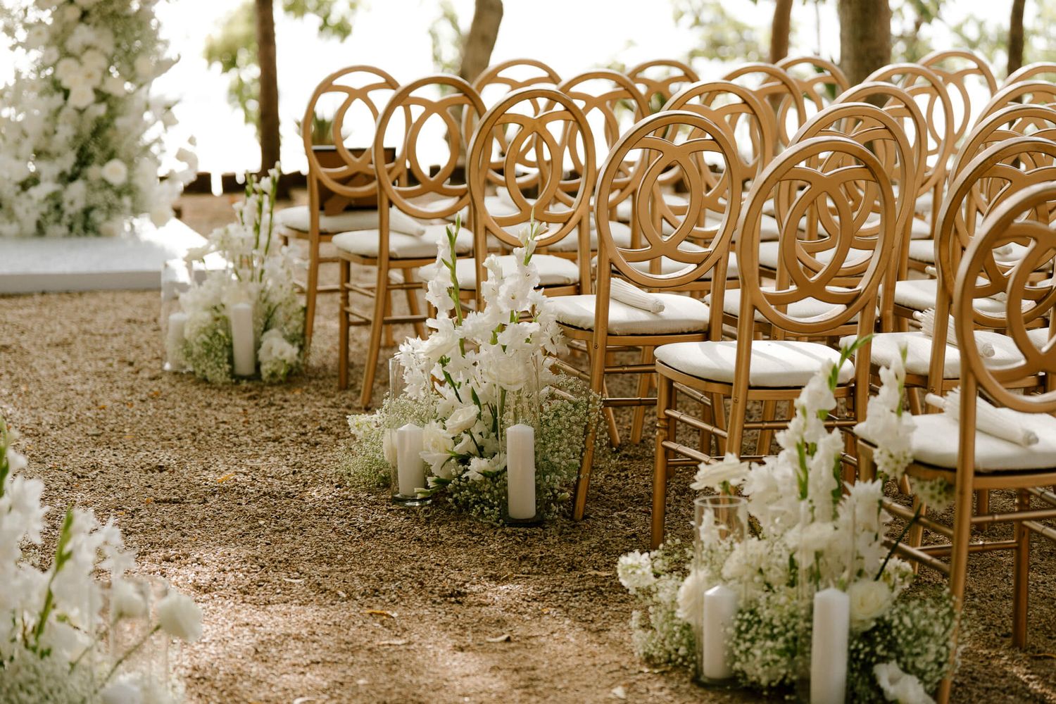 wedding setup in las catalinas