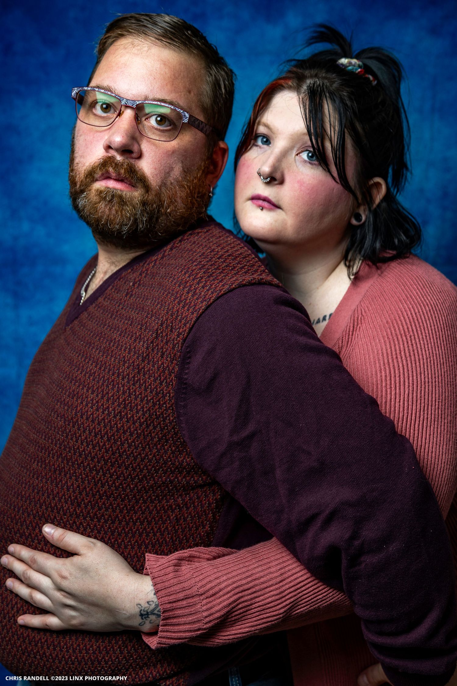 Hilarious Awkward JC Penny Styled Couples Photoshoot of Chris and Emilee by Linx Photography in Barrie, Ontario