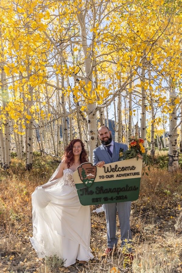 intimate elopement in Pando among aspen