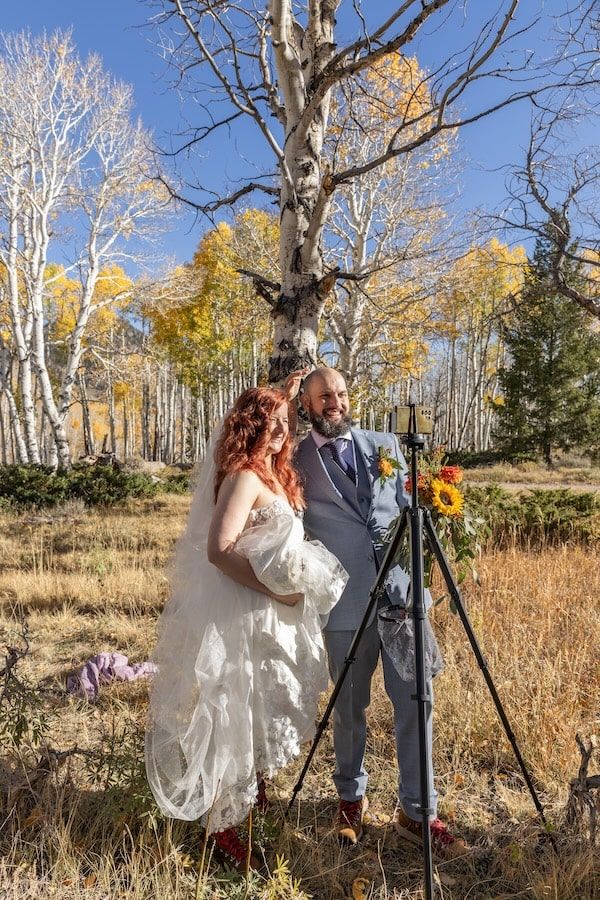 intimate elopement in Pando among aspen