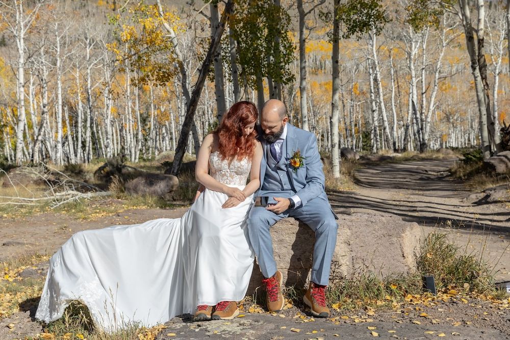 intimate elopement in Pando among aspen