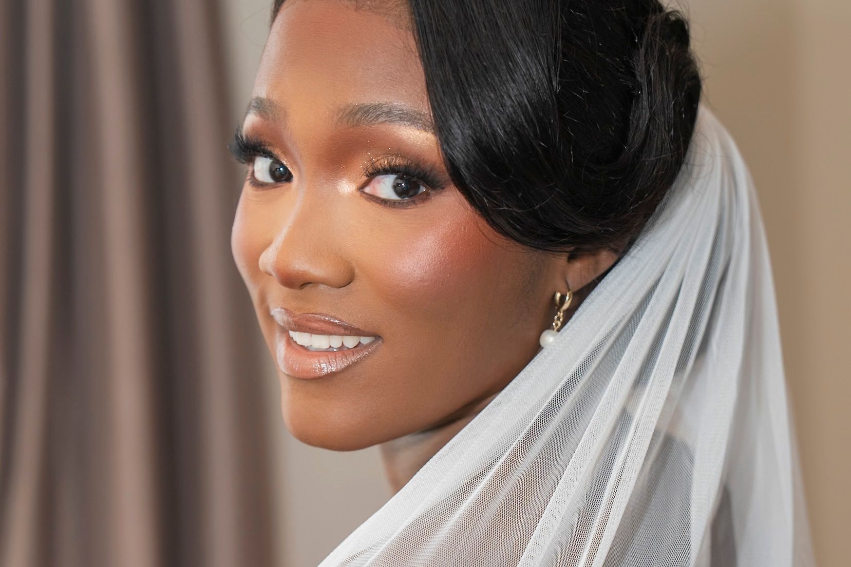 bride smiling