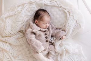 Solo photo of baby during newborn session