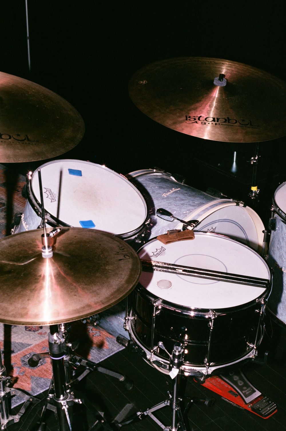Drumset from Cozy After Christmas shot on film