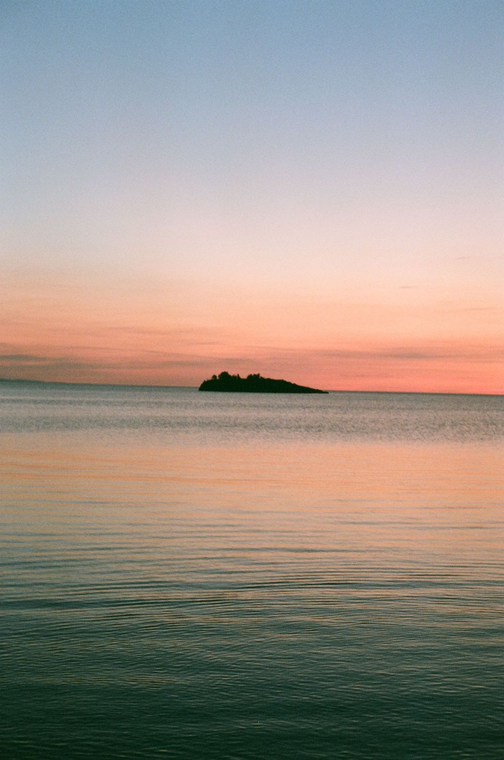 Sunrise film shot of an island in Duluth Minnesota