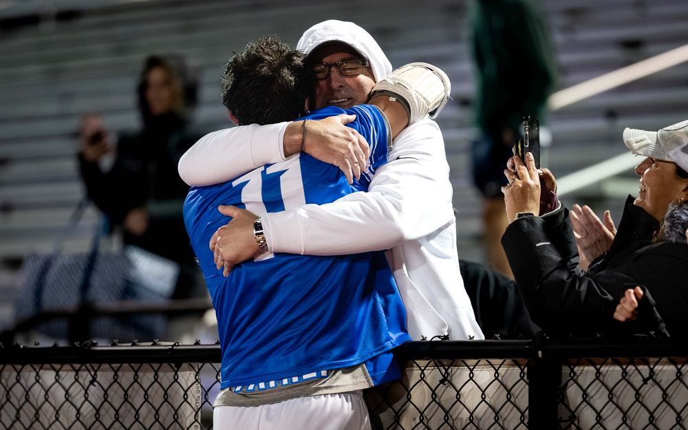 Lower Dauphin lacrosse player celebrating  after the 2026 Mid Penn Championship win by SportsFox Photography, Hershey PA.