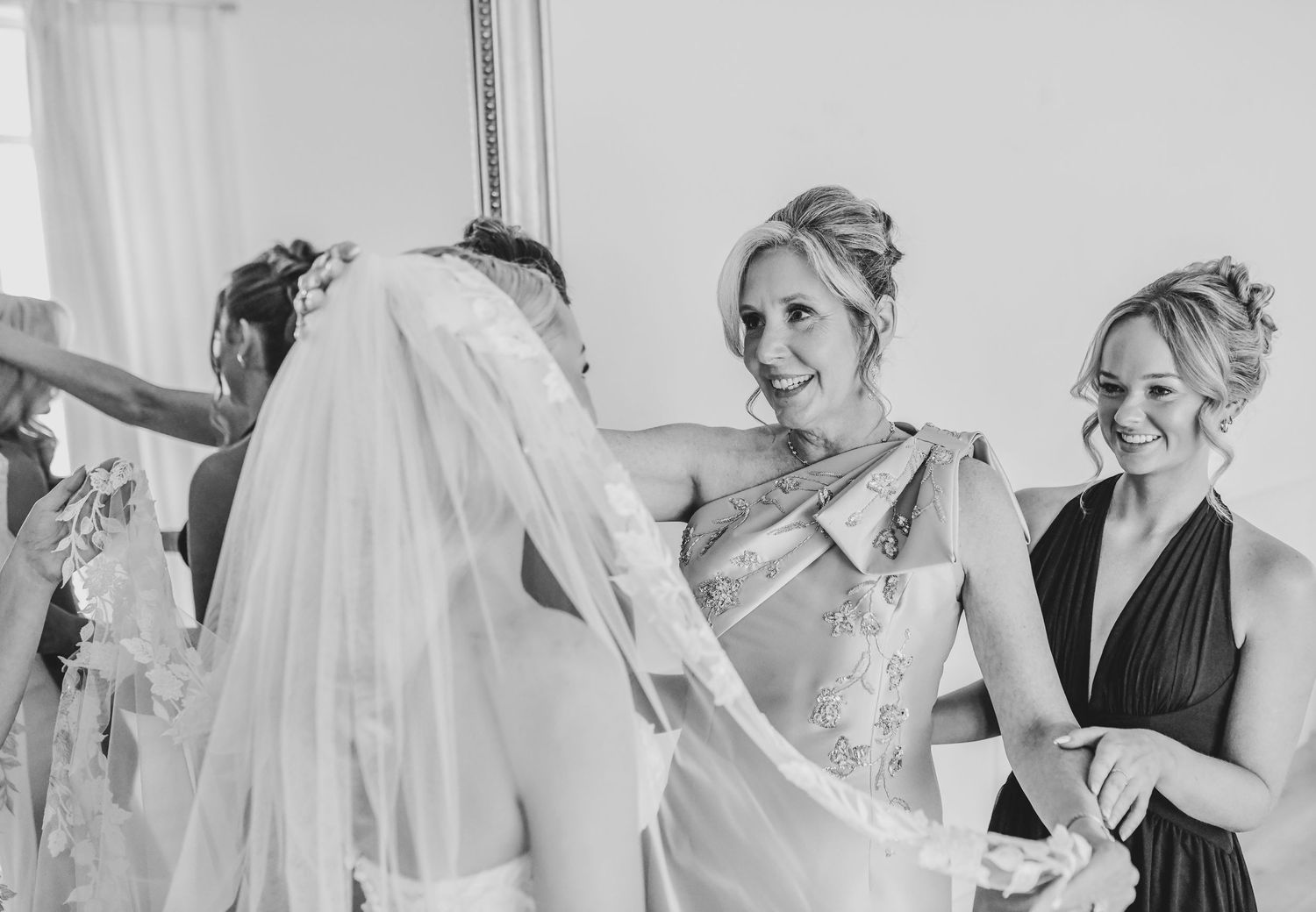 Bride getting ready in bridal suite at The Gardenia