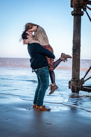 RTS Photography , couple shoot, engagement, north yorkshire, beach photoshoot.