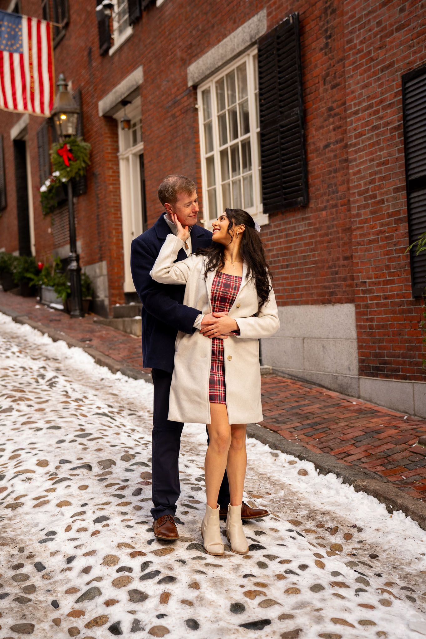 Acorn St. - Boston-MA engagement photoshoot.