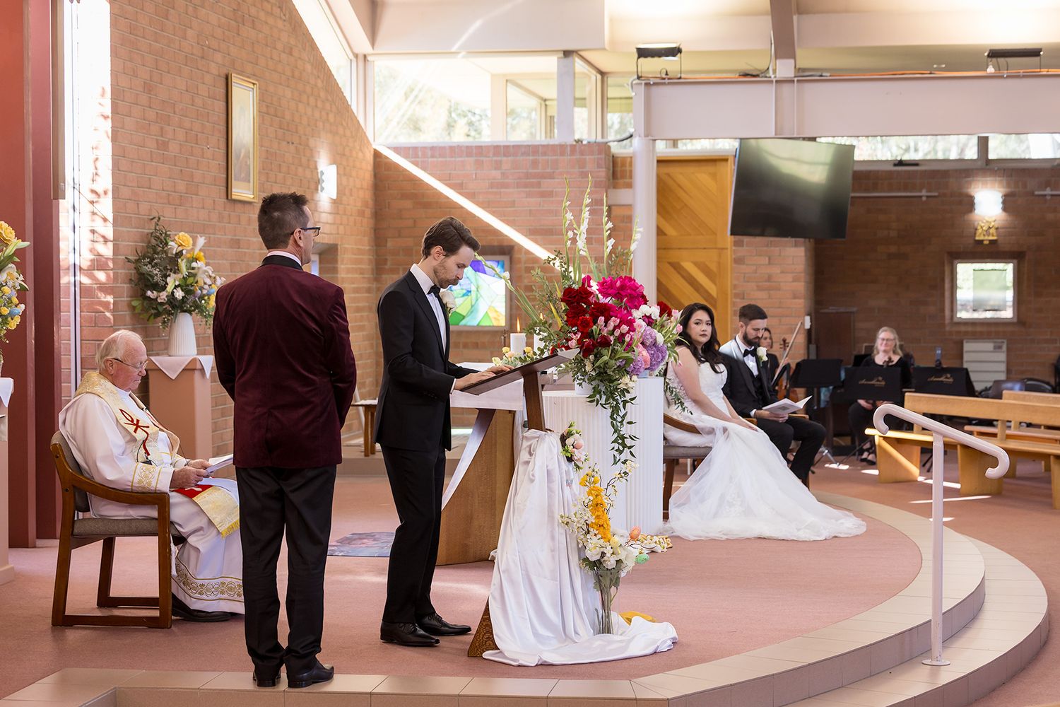 Dan + Steph's Canberra Wedding day at the Marion Canberra and St. Michaels Church, images by Jason Robins Photography.