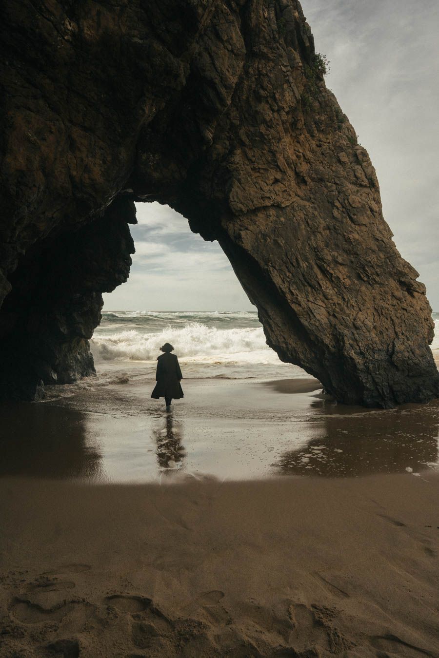 A girl alone on the beach