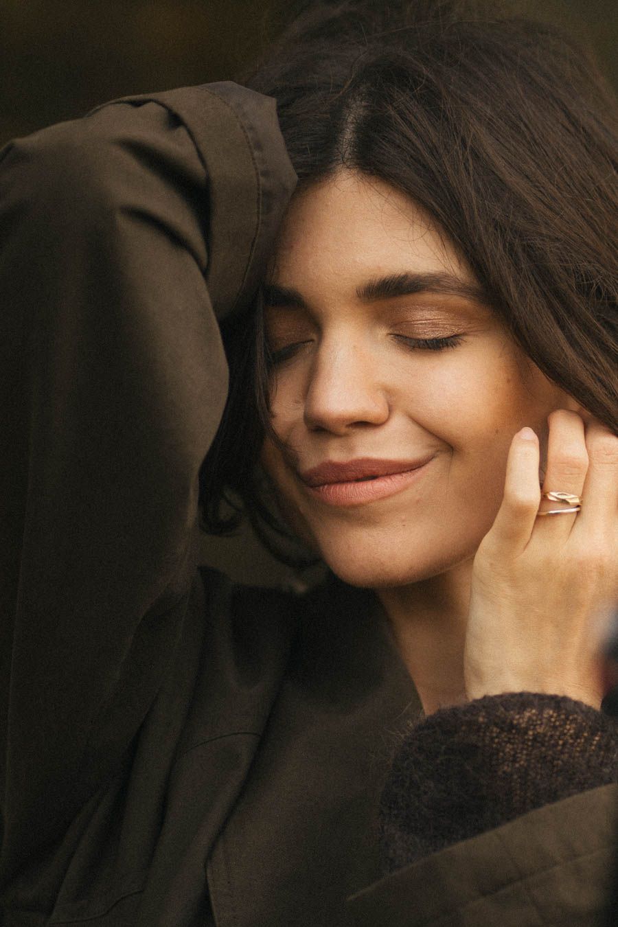 Beautiful dark haired woman