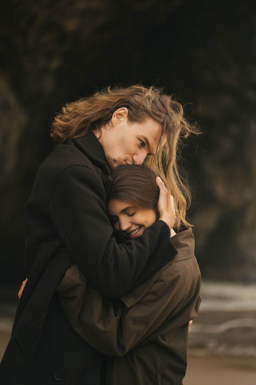 Couple in love on the beach