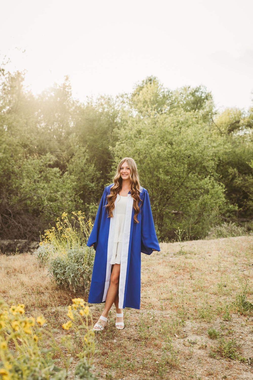 cap and gown senior photos in redlands ca