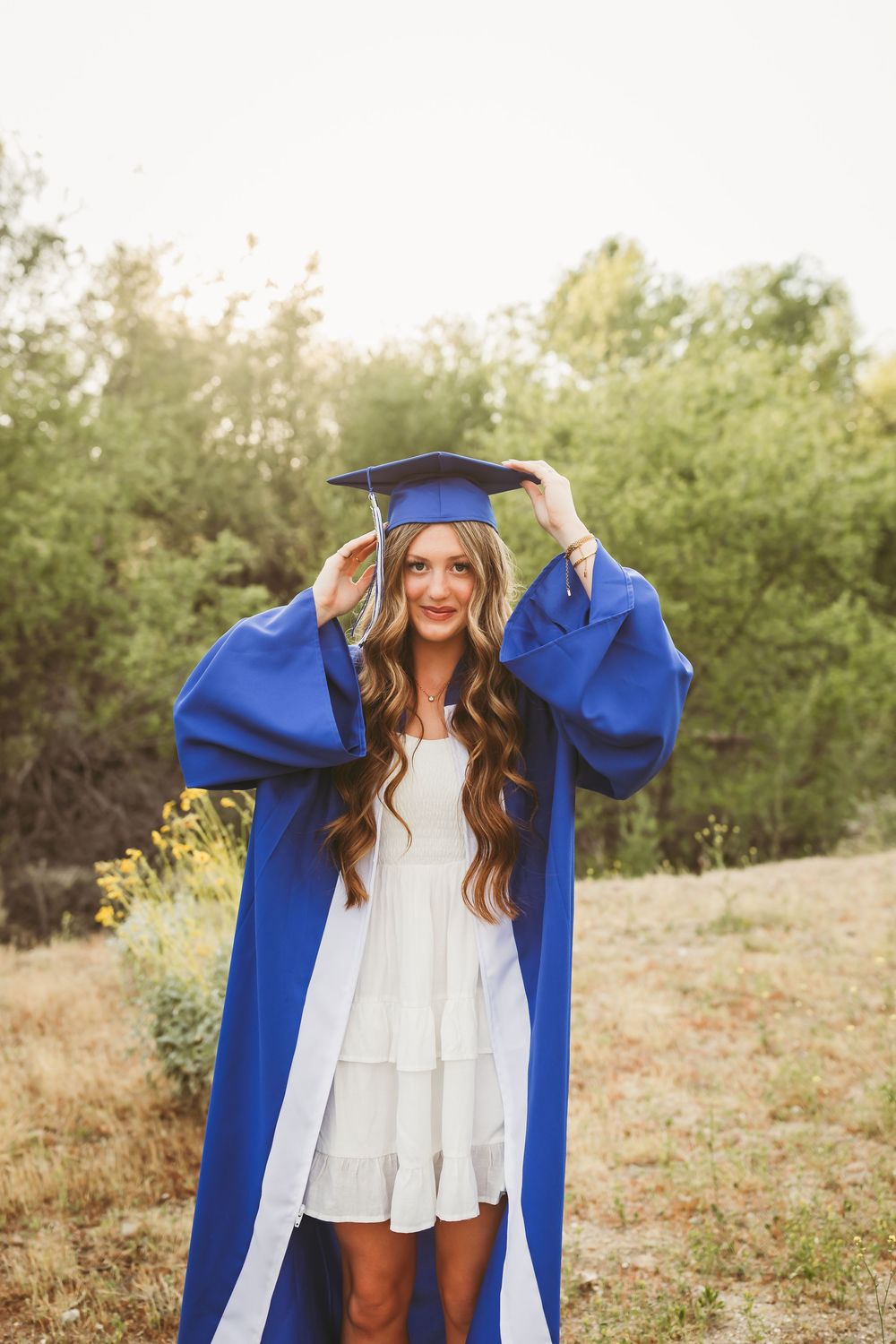 non traditional senior cap and gown pictures in redlands ca