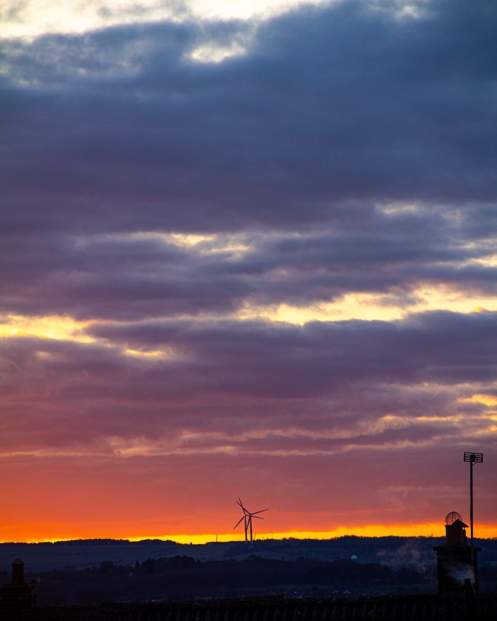 dramatic colourful sunset